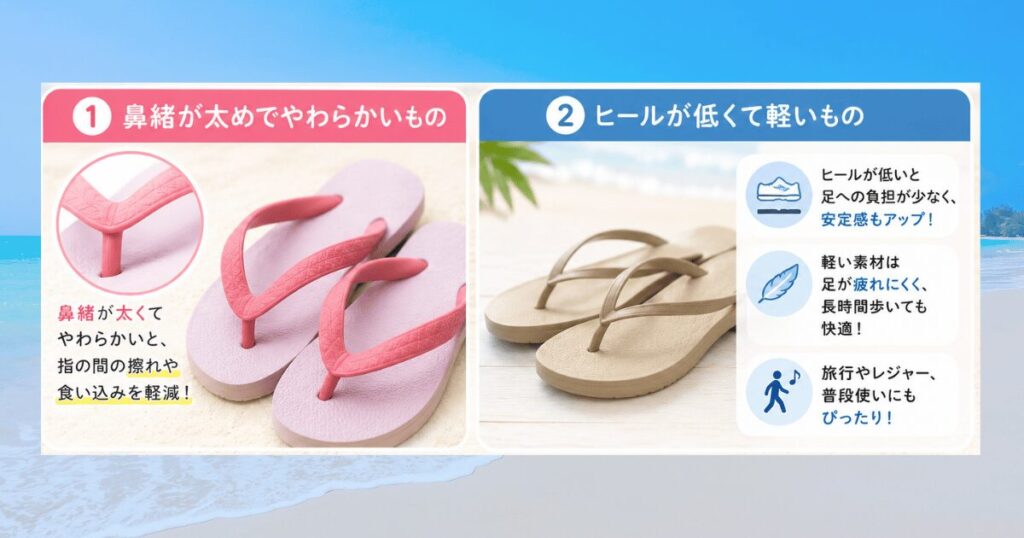 痛くなりにくいビーチサンダル
